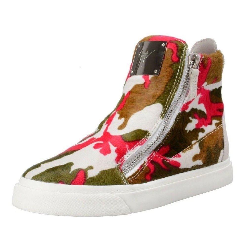 Giuseppe Zanotti Design Pony Hair Leather Sneakers